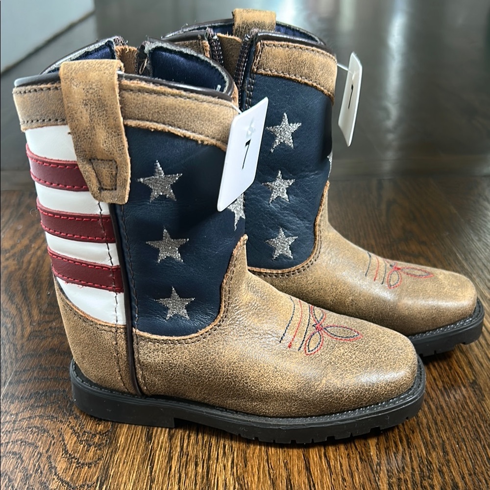 NWT Toddler Western Boots with Stars and Stripes